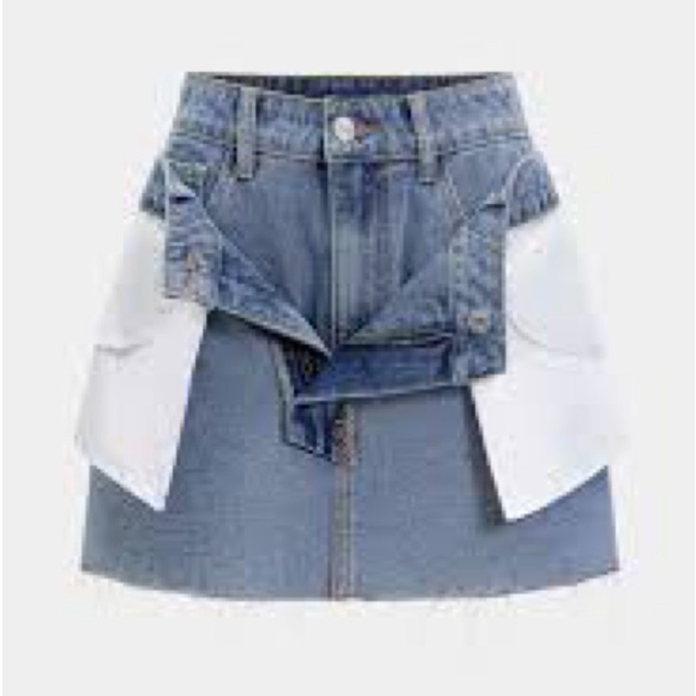 Micas denim double waistband mini skirt size XS 011-29